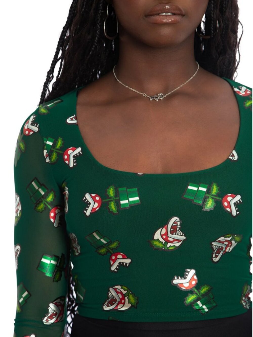 NWT Limited BlackMilk Piranha Plants Flare Top XXS - Picture 4 of 4